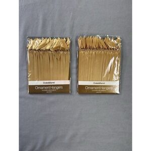 Crate‎ & Barrel Gold Ornament Hangers 2 Packs Of 30 New